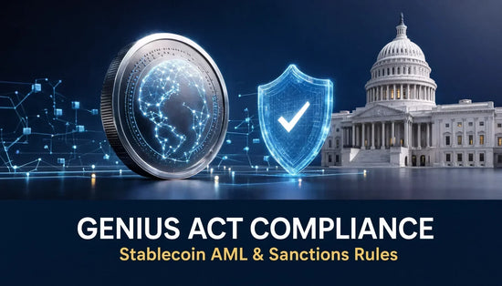 Illustration representing US stablecoin regulation and AML compliance under the GENIUS Act