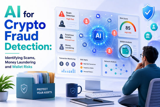 AI-powered crypto fraud dashboard showing scam alerts, wallet risk analysis,and compliance investigations.