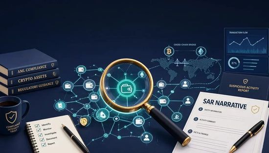How to write a crypto SAR narrative for FinCEN using wallet analysis, transaction monitoring and investigation evidence.